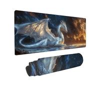 Gaming Mouse mat/Large Mouse Pad 1400 x 600 x 3mm | XXL Desk Mat | Improved Precision and Speed | Rubber Base for Stable Grip on Smooth Surfaces | Table Pad, 140 x 60cm (Animal Dragon) z-153