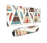 Gaming Mouse mat/Large Mouse Pad 1400 x 600 x 3mm | XXL Mousepad | Desk Mat | Improved Precision and Speed | Rubber Base for Stable Grip on Smooth Surfaces | Table Pad, 140 x 60cm (Feather) z-885