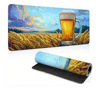 Gaming Mouse Mat, Large Mouse Pad 35.4x11.8x0.12 inch, Washable Laptop Desk Pad, Stitched Edges Mousepad, Wheat Field Liquor Keyboard Pad, Non-Slip Rubber Base Desk Mat for Computer PC, Office 0A0-538