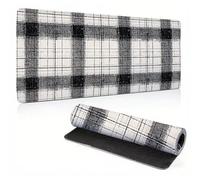 Gaming Mouse Mat, Large Mouse Pad 35.4x11.8x0.12 inch, Washable Laptop Desk Pad, Stitched Edges Mousepad, Retro Lattice Keyboard Pad, Non-Slip Rubber Base Desk Mat for Computer PC, Office 0A0-160
