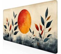 Gaming Mouse Mat Large Mouse Pad 36 x 16 x 0.12 inch Washable Laptop Mousemat, Blue Full Moon Keyboard Mat, Non-Slip Rubber Base Stitched Edges Mousepad for PC, Office, z1c0925