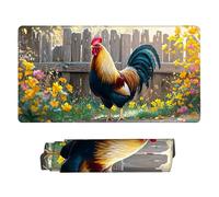 Gaming Mouse mat / Large Mouse Pad 500 x 250 x 3mm| XXL Mousepad | Desk Mat | Improved Precision and Speed | Rubber Base for Stable Grip on Smooth Surfaces | Table Pad, 50 x 25cm (Farm Rooster) d-638