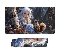 Gaming Mouse mat / Large Mouse Pad 500 x 250 x 3mm| XXL Mousepad | Desk Mat | Improved Precision and Speed | Rubber Base for Stable Grip on Smooth Surfaces | Table Pad, 50 x 25cm (Squirrel Girl) d-839