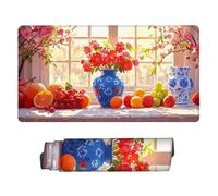Gaming Mouse mat / Large Mouse Pad 500 x 250 x 3mm| XXL Mousepad | Desk Mat | Improved Precision and Speed | Rubber Base for Stable Grip on Smooth Surfaces | Table Pad, 50 x 25cm (Fruit Vase) d-823
