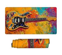 Gaming Mouse mat / Large Mouse Pad 500 x 250 x 3mm| XXL Mousepad | Desk Mat | Improved Precision and Speed | Rubber Base for Stable Grip on Smooth Surfaces | Table Pad, 50 x 25cm (Guitar) d-431