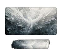 Gaming Mouse mat / Large Mouse Pad 500 x 250 x 3mm| XXL Mousepad | Desk Mat | Improved Precision and Speed | Rubber Base for Stable Grip on Smooth Surfaces | Table Pad, 50 x 25cm (Angel Wings) d-850
