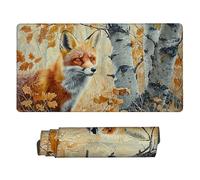 Gaming Mouse mat/Large Mouse Pad 500 x 250 x 3mm| XXL Mousepad | Desk Mat | Improved Precision and Speed | Rubber Base for Stable Grip on Smooth Surfaces | Table Pad, 50 x 25cm (Autumn Fox) d-717
