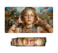 Gaming Mouse mat/Large Mouse Pad 500 x 250 x 3mm| XXL Mousepad | Desk Mat | Improved Precision and Speed | Rubber Base for Stable Grip on Smooth Surfaces | Table Pad, 50 x 25cm (Female Animal) d-655