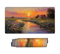 Gaming Mouse mat/Large Mouse Pad 500 x 250 x 3mm| XXL Mousepad | Desk Mat | Improved Precision and Speed | Rubber Base for Stable Grip on Smooth Surfaces | Table Pad, 50 x 25cm (Sunset Scenery) d873