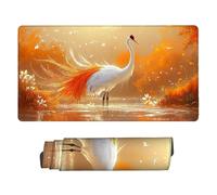 Gaming Mouse mat/Large Mouse Pad 500 x 250 x 3mm| XXL Mousepad | Desk Mat | Improved Precision and Speed | Rubber Base for Stable Grip on Smooth Surfaces | Table Pad, 50 x 25cm (Animal Crane) d-183