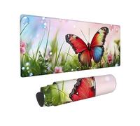 Gaming Mouse mat / Large Mouse Pad 600 x 300 x 3mm | XXL Mousepad | Desk Mat | Improved Precision and Speed | Rubber Base for Stable Grip on Smooth Surfaces | Table Pad, 60 x 30cm (Butterfly) z-325