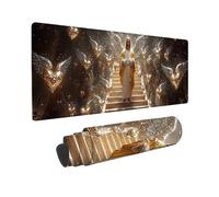 Gaming Mouse mat / Large Mouse Pad 600 x 300 x 3mm | XXL Mousepad | Desk Mat | Improved Precision and Speed | Rubber Base for Stable Grip on Smooth Surfaces | Table Pad, 60 x 30cm (Jesus Angel) z-862