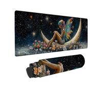 Gaming Mouse mat / Large Mouse Pad 600 x 300 x 3mm | XXL Mousepad | Desk Mat | Improved Precision and Speed | Rubber Base for Stable Grip on Smooth Surfaces | Table Pad, 60 x 30cm (Moon Fairy) z-922