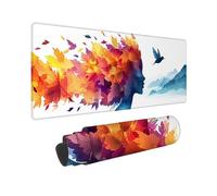 Gaming Mouse mat/Large Mouse Pad 700 x 300 x 3mm | XXL Mousepad | Desk Mat | Improved Precision and Speed | Rubber Base for Stable Grip on Smooth Surfaces | Gifts, 70 x 30cm (Butterfly Woman) h-336