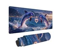 Gaming Mouse mat/Large Mouse Pad 700 x 300 x 3mm | XXL Mousepad | Desk Mat | Improved Precision and Speed | Rubber Base for Stable Grip on Smooth Surfaces | Gifts, 70 x 30cm (Animal Dolphins) h-141