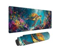 Gaming Mouse mat / Large Mouse Pad 700 x 300 x 3mm | XXL Mousepad | Desk Mat | Improved Precision and Speed | Rubber Base for Stable Grip on Smooth Surfaces | Table Pad, 70 x 30cm (Turtle Coral) h-248