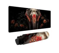 Gaming Mouse mat/Large Mouse Pad 700 x 300 x 3mm | XXL Mousepad | Desk Mat | Improved Precision and Speed | Rubber Base for Stable Grip on Smooth Surfaces | Gifts, 70 x 30cm (Flower Elephant) h-360