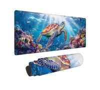 Gaming Mouse mat/Large Mouse Pad 700 x 300 x 3mm | XXL Mousepad | Desk Mat | Improved Precision and Speed | Rubber Base for Stable Grip on Smooth Surfaces | Table Pad, 70 x 30cm (Animal Turtle) h140
