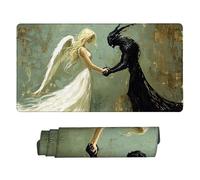 Gaming Mouse mat/Large Mouse Pad 700 x 400 x 3mm| XXL Mousepad | Desk Mat | Improved Precision and Speed | Rubber Base for Stable Grip on Smooth Surfaces, 70 x 40cm (Angels and Demons) d-858