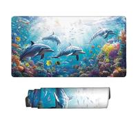 Gaming Mouse mat/Large Mouse Pad 700 x 400 x 3mm| XXL Mousepad | Desk Mat | Improved Precision and Speed | Rubber Base for Stable Grip on Smooth Surfaces, 70 x 40cm (Ocean Talk Village) d-312