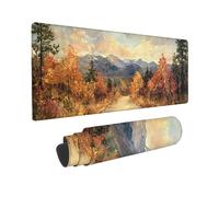 Gaming Mouse mat/Large Mouse Pad 800 x 300 x 3mm | XXL Desk Mat | Improved Precision and Speed | Rubber Base for Stable Grip on Smooth Surfaces | Table Pad, 80 x 30cm (Forest Landscape) z-677