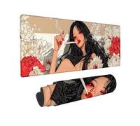 Gaming Mouse mat / Large Mouse Pad 800 x 300 x 3mm | XXL Mousepad | Desk Mat | Improved Precision and Speed | Rubber Base for Stable Grip on Smooth Surfaces | Table Pad, 80 x 30cm (Women Flowers) z614