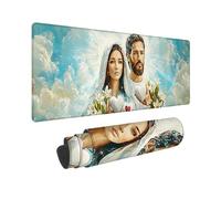 Gaming Mouse mat/Large Mouse Pad 900 x 300 x 3mm | XXL Mousepad | Desk Mat | Improved Precision and Speed | Rubber Base for Stable Grip on Smooth Surfaces | Gifts, 90 x 30cm (Our Lady Of Jesus) h853