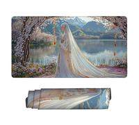 Gaming Mouse mat/Large Mouse Pad 900 x 400 x 3mm| XXL Mousepad | Desk Mat | Improved Precision and Speed | Rubber Base for Stable Grip on Smooth Surfaces, 90 x 40cm (Scenic Princess) d-222