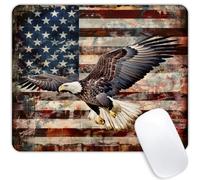 Gaming Mouse Mat Patriotic Bald Eagle With American Flag Gaming Mouse Pad Durable Comfortable Table Mat, For Home, Laptop, Computer, 25x30cm