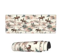Gaming Mouse Mat Riding Cowboy Bushes Large Mouse Pads Soft With Non-Slip Rubber Base Mousepad, For Laptop, Desk, Office, 80x30cm
