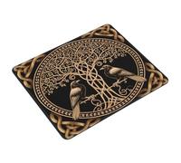 Gaming Mouse Mat Sacred Symbols Bird Tree Of Life Art Table Mat Durable Soft Computer Mouse Mat, For Computer, Home, Laptop, Study, 25x30cm