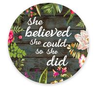 Gaming Mouse Mat She Believed She Could So She Did Inspirational Quotes Desk Pad Soft Portable Small Writing Mat, For Office, Laptop, Study, Home, 20cm