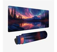 Gaming Mouse Mat Starry Sky Large Mouse Pad 1200x600x3mm, Aurora Desk Mat with Stitched Edges, Waterproof Extended Desk Pad with Non-Slip Rubber Base, Gaming Accessories for Macbook, PC, Model 796