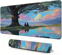 Gaming Mouse Mat Tree Mouse Pad large Clouds 700 x 300 x 3mm Extended Desk Mat large, Keyboard Pad and Desk Accessories, Water-Resistant Surface and Non-Slip Base Mousemat for Office Deco DZ-868