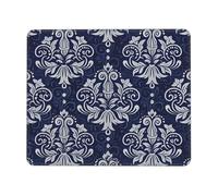 Gaming Mouse Mat Vintage Damask Maroon Gold Flower Antique Writing Mat Small Portable Gaming Mouse Pad, For Desk, Travel, Laptop, Computer, 25x30cm