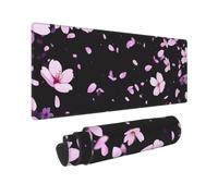 Gaming Mouse Mat XXL 1000x500mm Mouse Pad XXL Pink Flowers Mousepad Large Laptop Keyboard Mousemat with Slip Rubber Base and Stitched Edges, Improved Precision and Speed, for Office Gaming, P10254