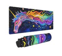 Gaming Mouse Mat XXL 800x300mm Mouse Pad XXL Colorful Unicorn Mousepad Large Laptop Keyboard Mousemat with Slip Rubber Base and Stitched Edges, Improved Precision and Speed, for Office Gaming, P9695