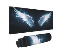 Gaming Mouse Mat XXL 900x400mm Mouse Pad XXL White Wings Mousepad Large Laptop Keyboard Mousemat with Slip Rubber Base and Stitched Edges, Improved Precision and Speed, for Home Office Gaming, P13595
