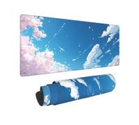 Gaming Mouse Mat XXL 900x500mm Mouse Pad XXL Pink Flowers Mousepad Large Laptop Keyboard Mousemat with Slip Rubber Base and Stitched Edges, Improved Precision and Speed, for Home Office Gaming, P10557