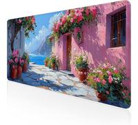 Gaming Mouse Mat XXL Mouse Pad 32x16x0.12inch Colorful Desk Mat Sea View Mousepad with Waterproof and Non-Slip,Smooth Surface Improve Accuracy and Speed,for Game,Office,Desk Accessories for Men D1-447
