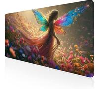 Gaming Mouse Mat XXL Mouse Pad 40x20x0.12inch Pink Desk Mat Flower Mousepad with Waterproof and Non-Slip, Smooth Surface Improve Accuracy and Speed, for Game, Office, Desk Accessories for Men D1-225