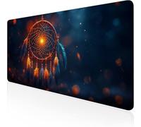 Gaming Mouse Mat XXL Mouse Pad 63x32x0.12inch Blue Desk Mat Dreamcatcher Mousepad with Waterproof and Non-Slip,Smooth Surface Improve Accuracy and Speed,for Game,Office,Desk Accessories for Men D1-673
