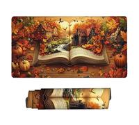 Gaming Mouse Pad 1000 x 500 mm Large Gaming Mouse Mat with Stitched Edges, Mousepad with Non-Slip Base, Extended Large Size Mousemat, Keyboard Desk Pad with Water Resist Surface (Autumn Scenery) Q-716