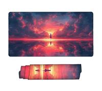 Gaming Mouse Pad 1000 x 500 mm Large Gaming Mouse Mat with Stitched Edges, XXL Mousepad with Non-Slip Base, Extended Large Size Mousemat, Keyboard Desk Pad with Water Resist Surface (Sky Girl) Q-848