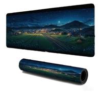 Gaming Mouse Pad 1000x500 Farmhouse Night Sky, XXL Large Mousepad, Non Slip Rubber Mouse Mat, Textured Micro-Weave Fabric, Keyboard Mat for Desk with Waterproof Surface, Home Office Accessories S-365