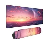 Gaming Mouse Pad 1000x500x3 mm, Pink Mouse Mat Galaxy Pattern with Non-Slip Rubber Base and Stitched Edge Design, XXL Mousepad Gaming Accessories for Office, Improve Precision and Speed -zzg2505ID