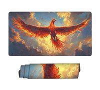 Gaming Mouse Pad (1000x500x3mm) Extended Mouse Mat Large Non-Slip Desk Pad with Precision Locked Edges Comfortable Keyboard Mat Suitable for Office Gamer Home Computer Accessories - Phoenix D-256