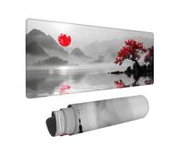 Gaming Mouse Pad 1000x500x3mm Large Gaming Mouse Mat with Stitched Edges, XXL Mousepad Non-Slip Base, Extended Large Size Mousemat, Keyboard Desk Pad Water Resist Surface Landscape Mountain LMDT6442