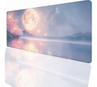 Gaming Mouse Pad 1000x500x3mm Large Gaming Mouse Mat with Stitched Edges, XXL Mousepad with Non-Slip Base, Extended Large Size Mousemat, Keyboard Water Resist Surface Cherry Blossom Tree PjY7139 K-Y