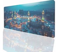 Gaming Mouse Pad 1000x500x3mm Large Gaming Mouse Mat with Stitched Edges, XXL Mousepad with Non-Slip Base, Extended Large Size Mousemat, Keyboard Desk Pad Water Resist Surface City PjY5513 3-M